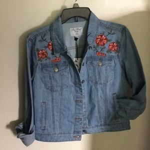 Festival Floral Embroidered Denim Jacket